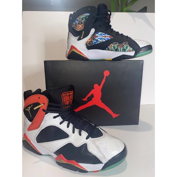 Nike Air Jordan 7 Retro Greater China M - White/Chile Red  NiKe JORDAN 7 RETRO GREATER CHINA Size Men 5.5 Or Women’s 7 White Chile Red